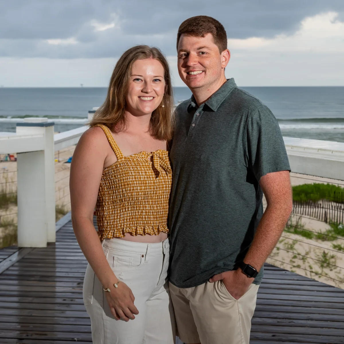 Fort Morgan beach photo of a Couple on the beach.