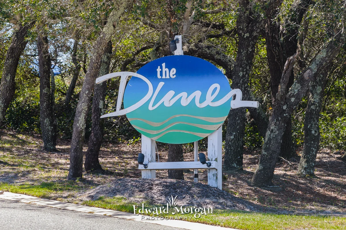 The Dunes Condo Resort in Fort Morgan, Alabama sign.
